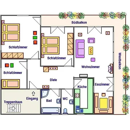 With 3 Bedrooms Сasa de vacaciones *